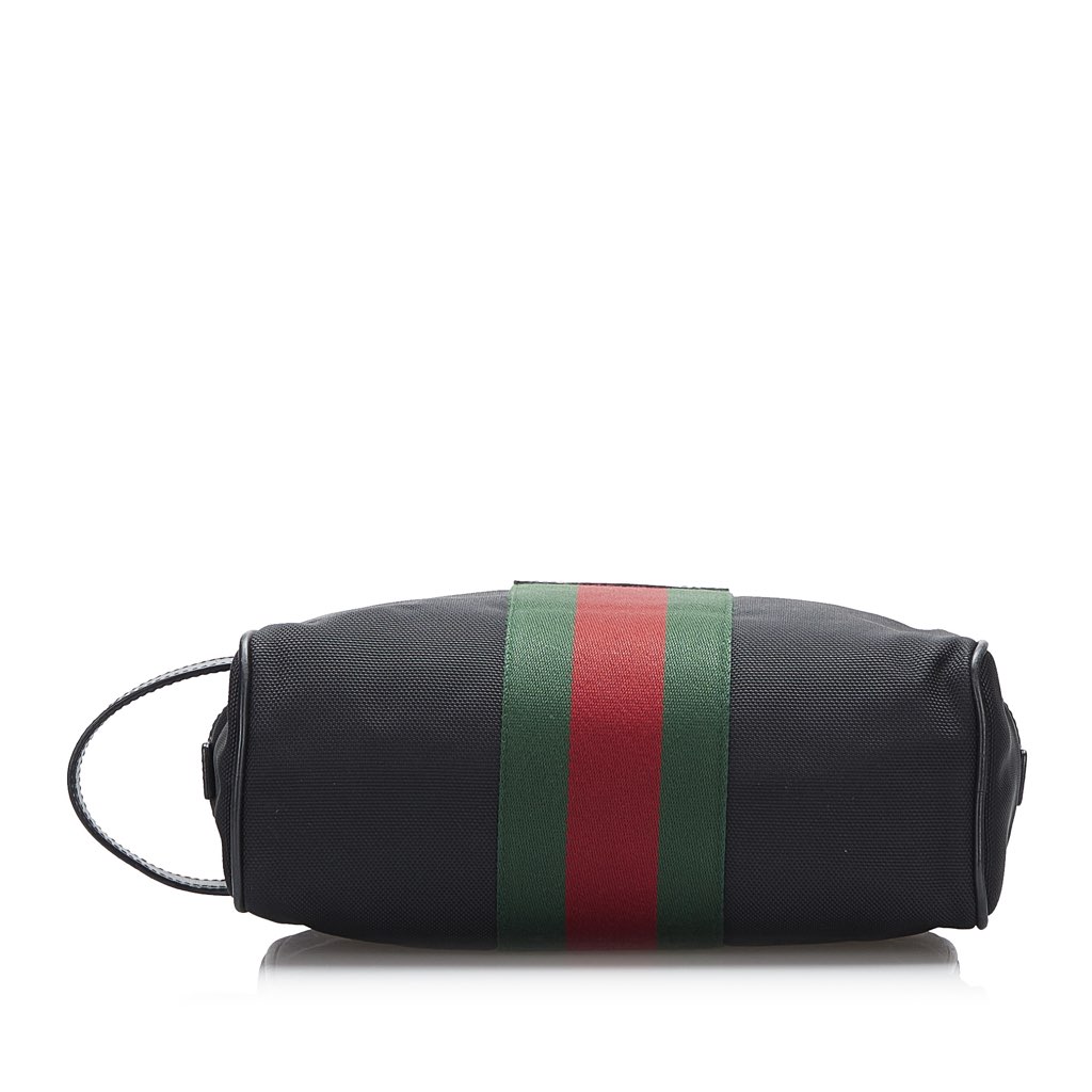 Gucci Techno Web Canvas Clutch - 4
