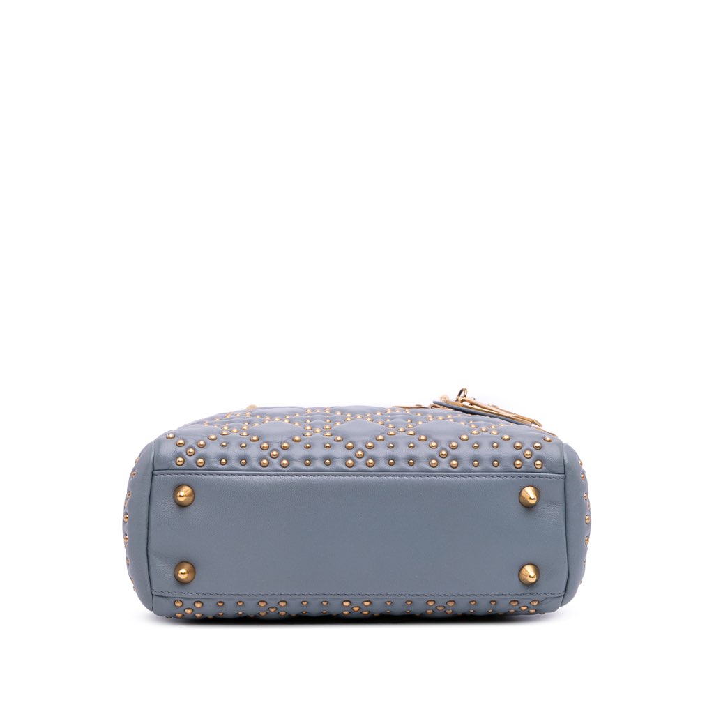 Dior Small Lambskin Cannage Studded Supple Lady Dior - 3