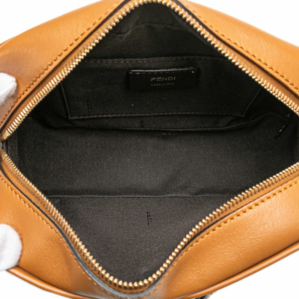 Fendi Glazed Fabric Vitello Century FF 1974 Camera Bag - 4