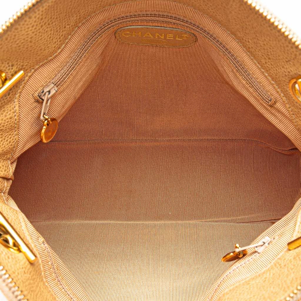 Chanel Caviar Logo Chain Shoulder Bag - 4