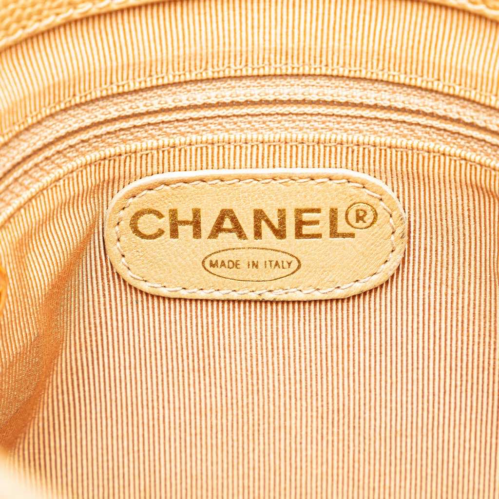 Chanel Caviar Logo Chain Shoulder Bag - 5