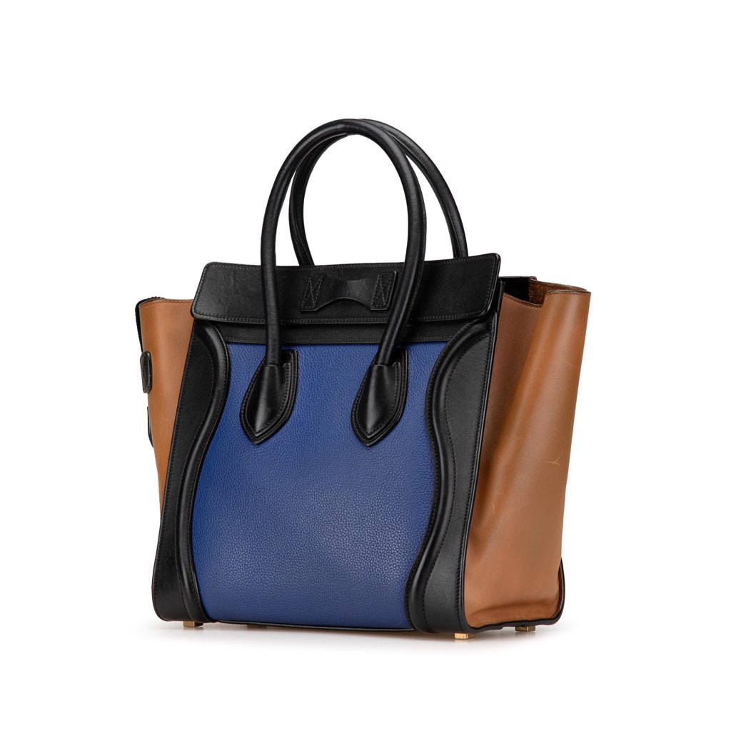 Celine Micro Tricolor Leather Luggage Tote - 2