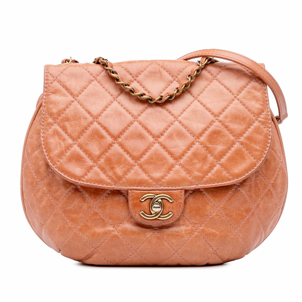 Chanel Medium Aged Calfskin Bubble CC Flap