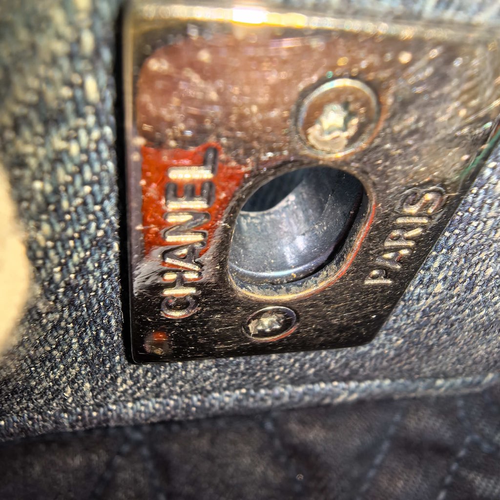 Chanel Large Embroidered Denim Camellia Flap - Image 13