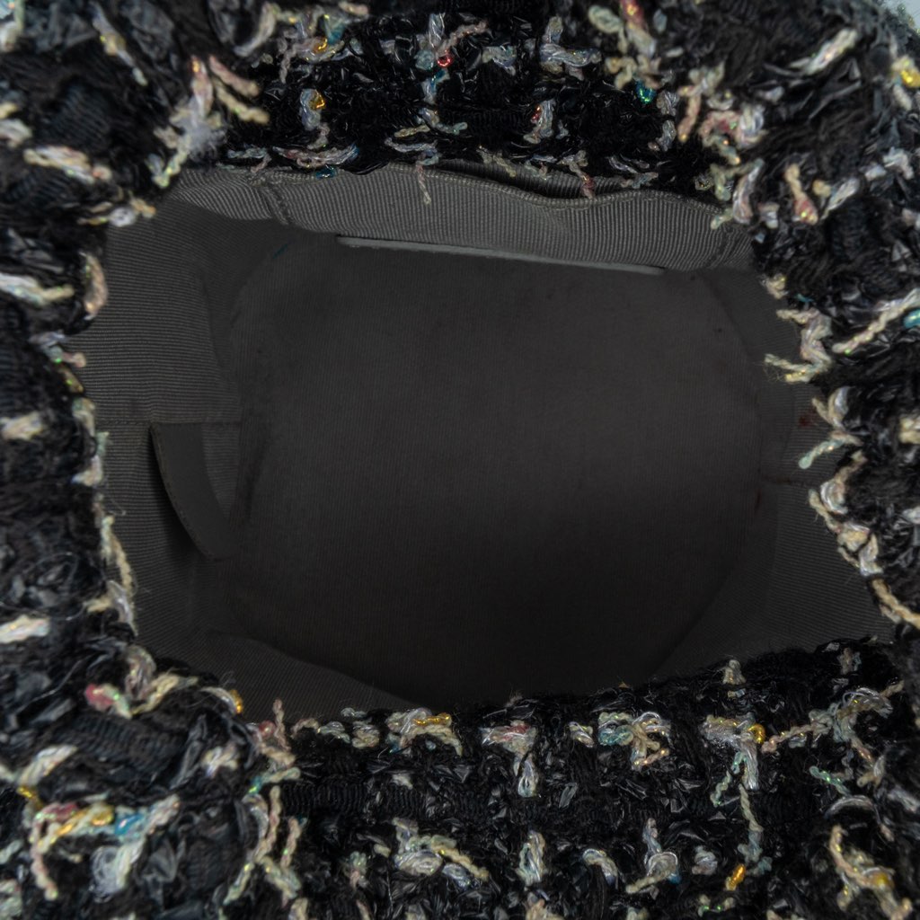 Chanel Small CC Calfskin and Tweed Drawstring Bucket Bag - 4