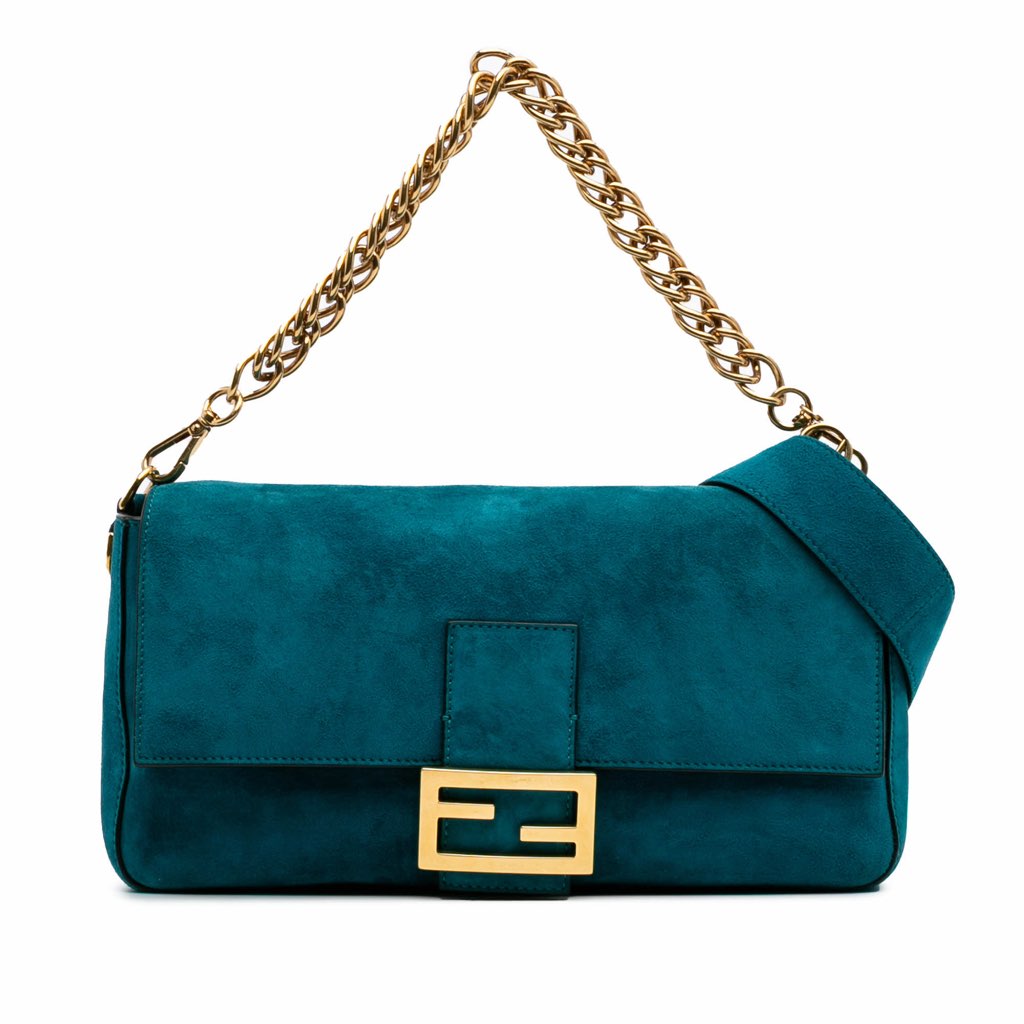 Fendi Large Suede Chamois Baguette Satchel