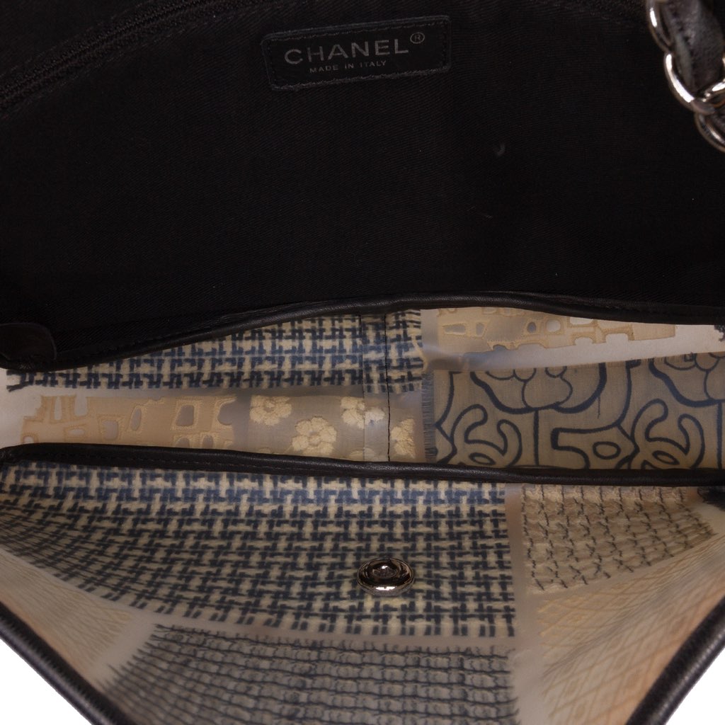 Chanel Jumbo PVC and Tweed Patchwork Single Flap - 4