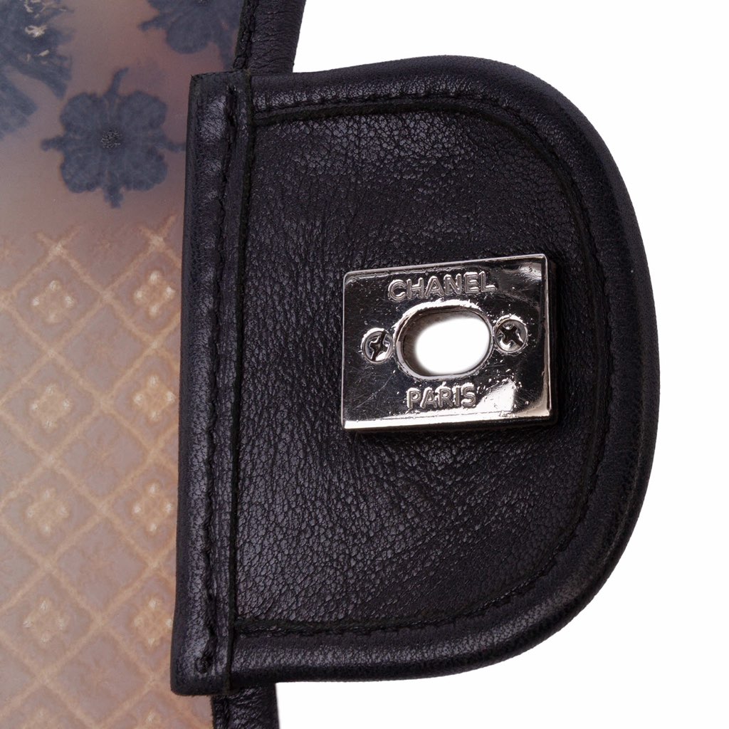 Chanel Jumbo PVC and Tweed Patchwork Single Flap - Detail 2
