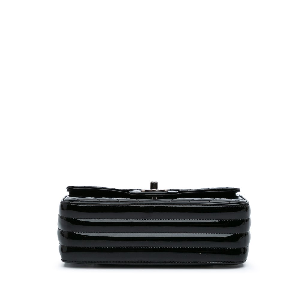 Chanel Mini Rectangular Classic Chevron Patent Single Flap - 3