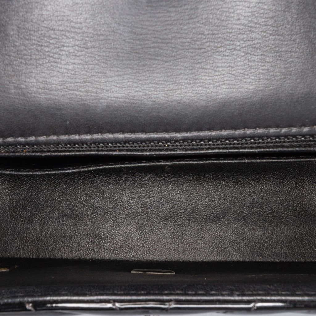 Chanel Mini Rectangular Classic Chevron Patent Single Flap - 4