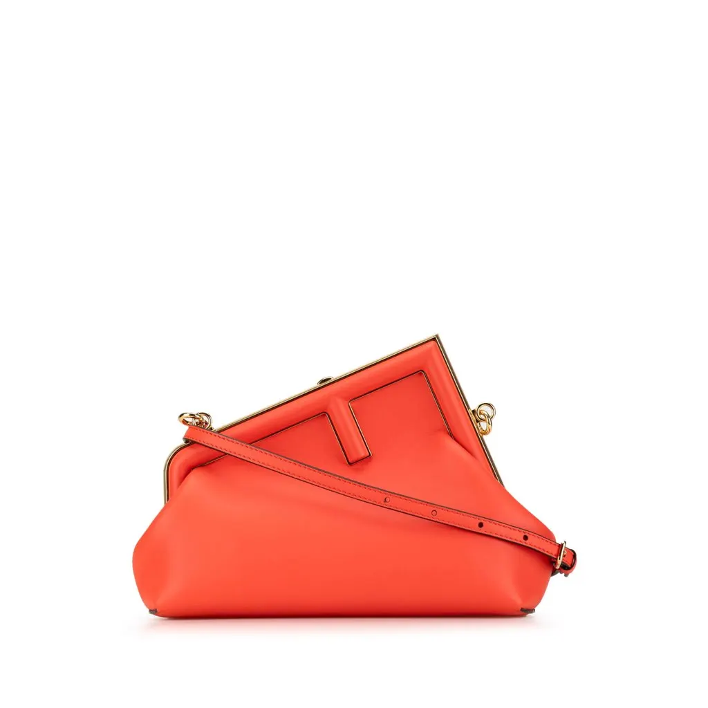 Fendi Small Nappa Fendi First Red Leather Very good - Front View
