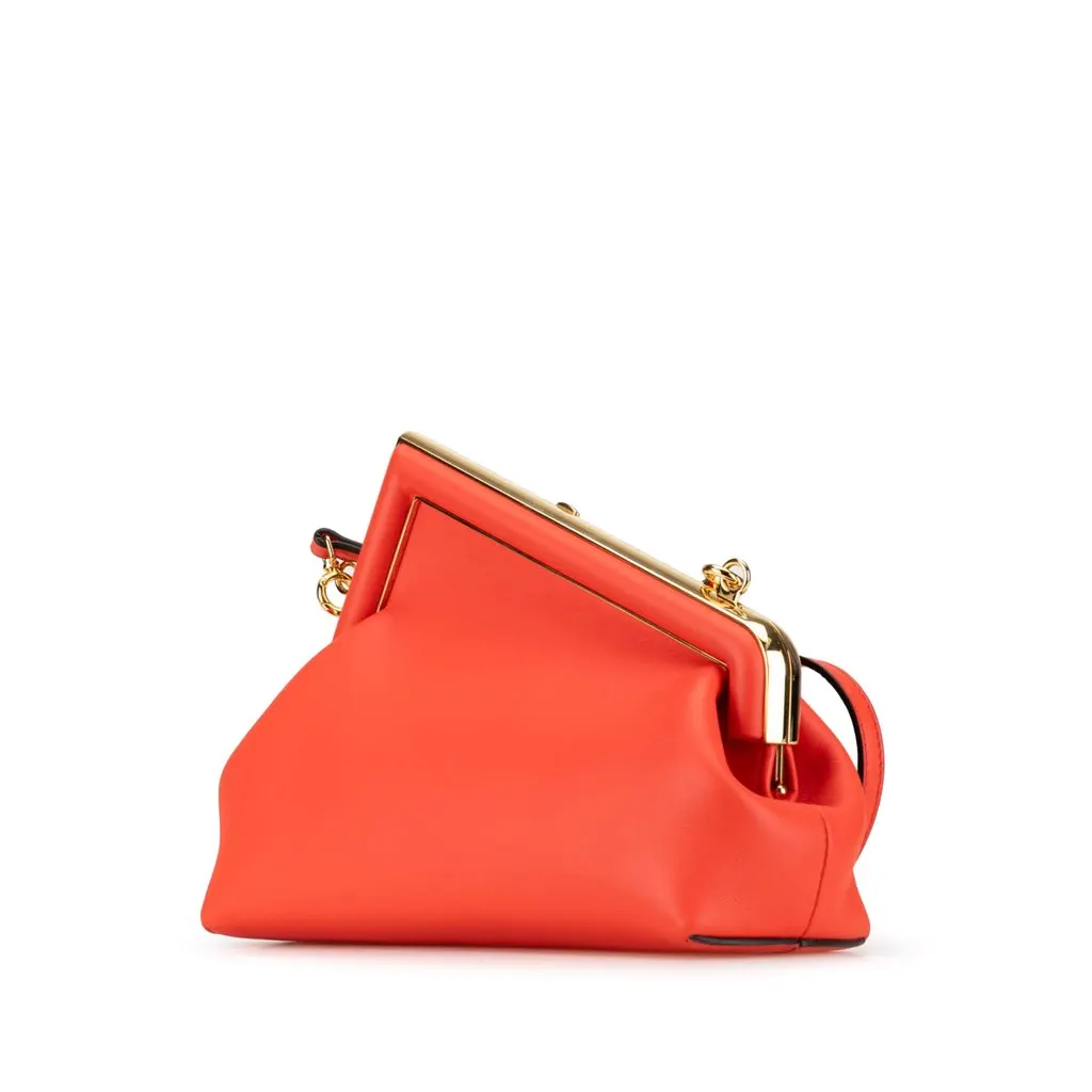 Fendi Small Nappa Fendi First Red Leather Very good - Back View