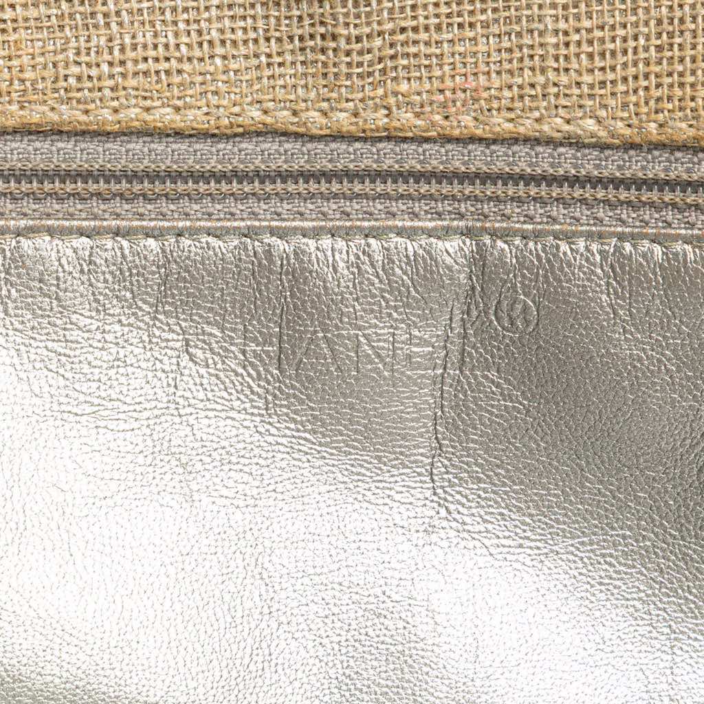 Chanel CC Stitched Linen Chain Tote - 5