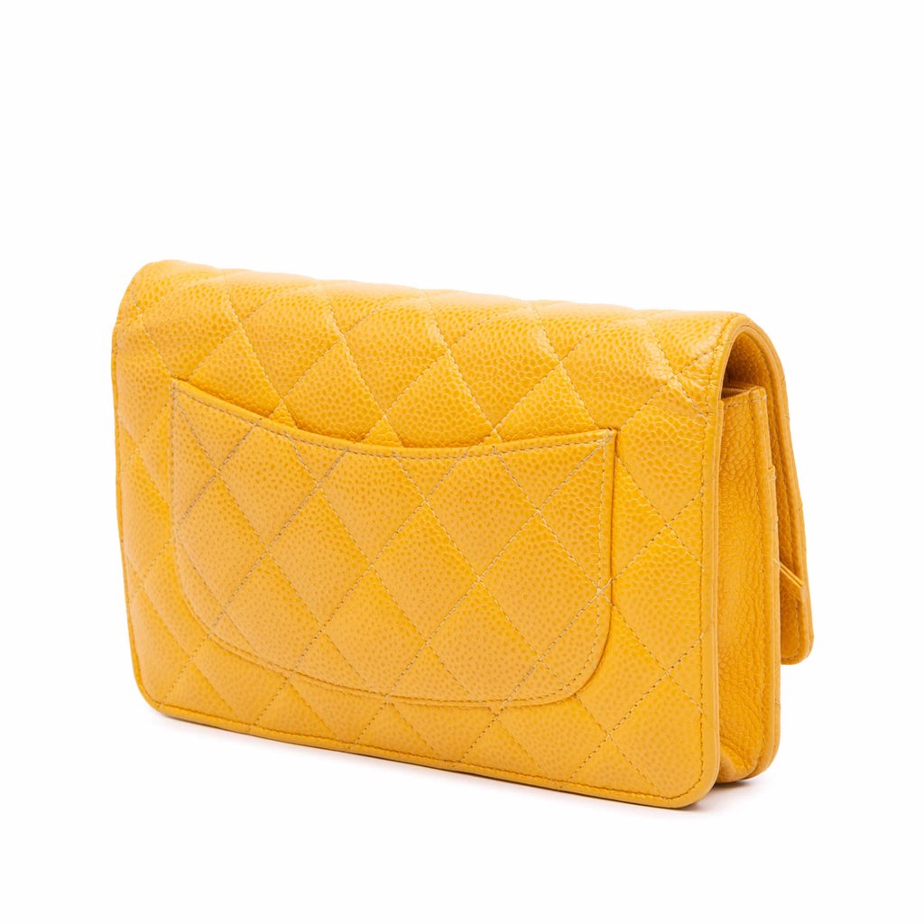Chanel CC Quilted Caviar Wallet on Chain - 2