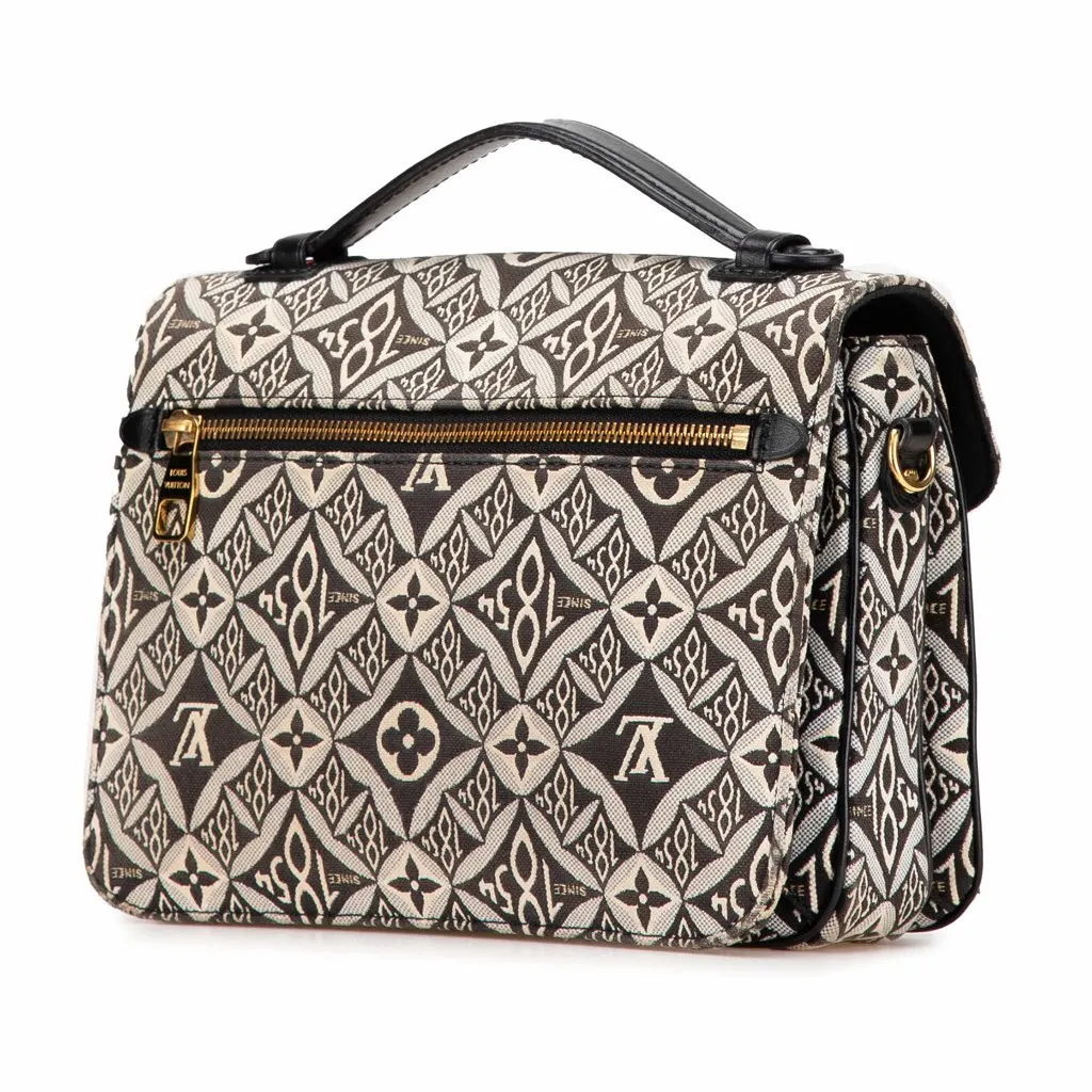 Louis Vuitton Since 1854 Pochette Metis Black Canvas Good - Back View
