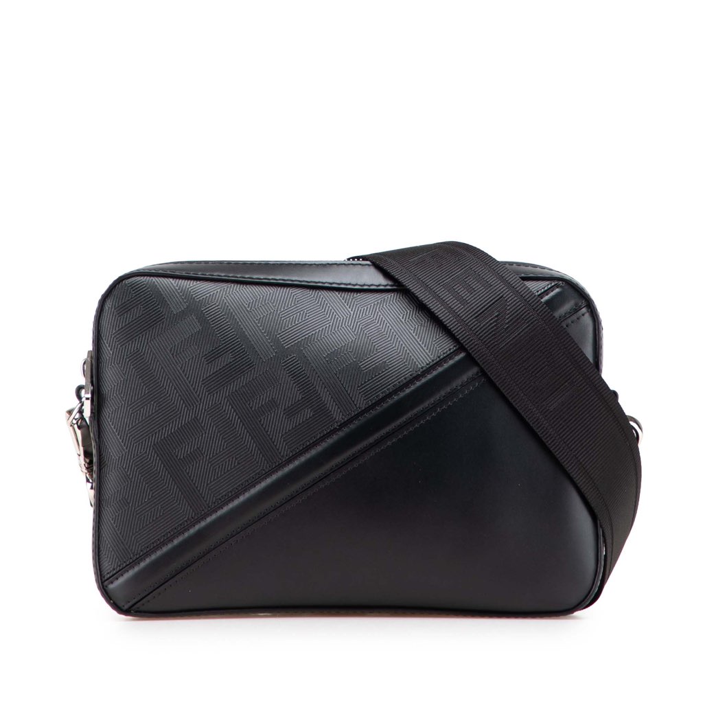 Fendi Zucca Shadow Calfskin Diagonal Camera Bag