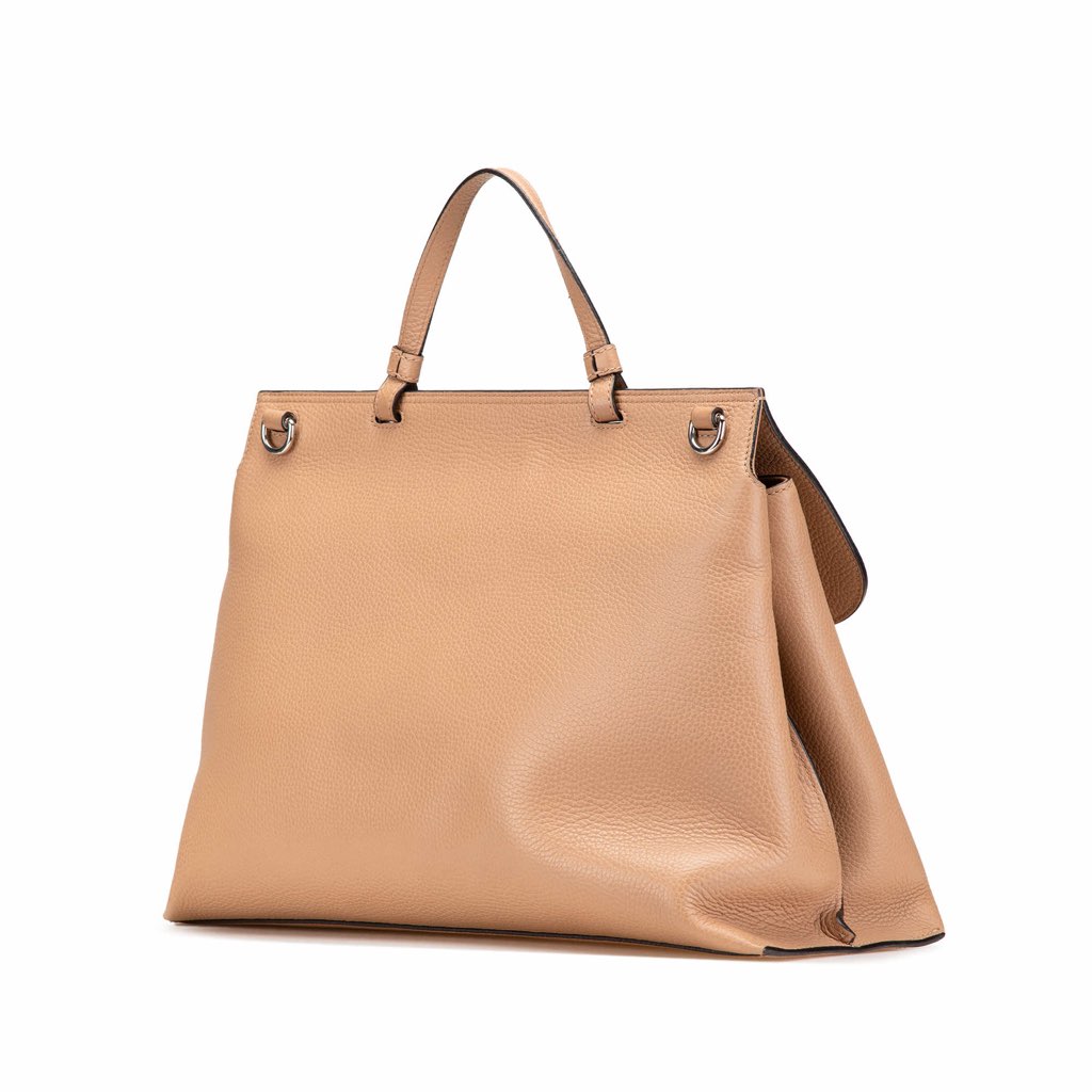 Gucci Large Leather Bamboo Daily Satchel - Back view