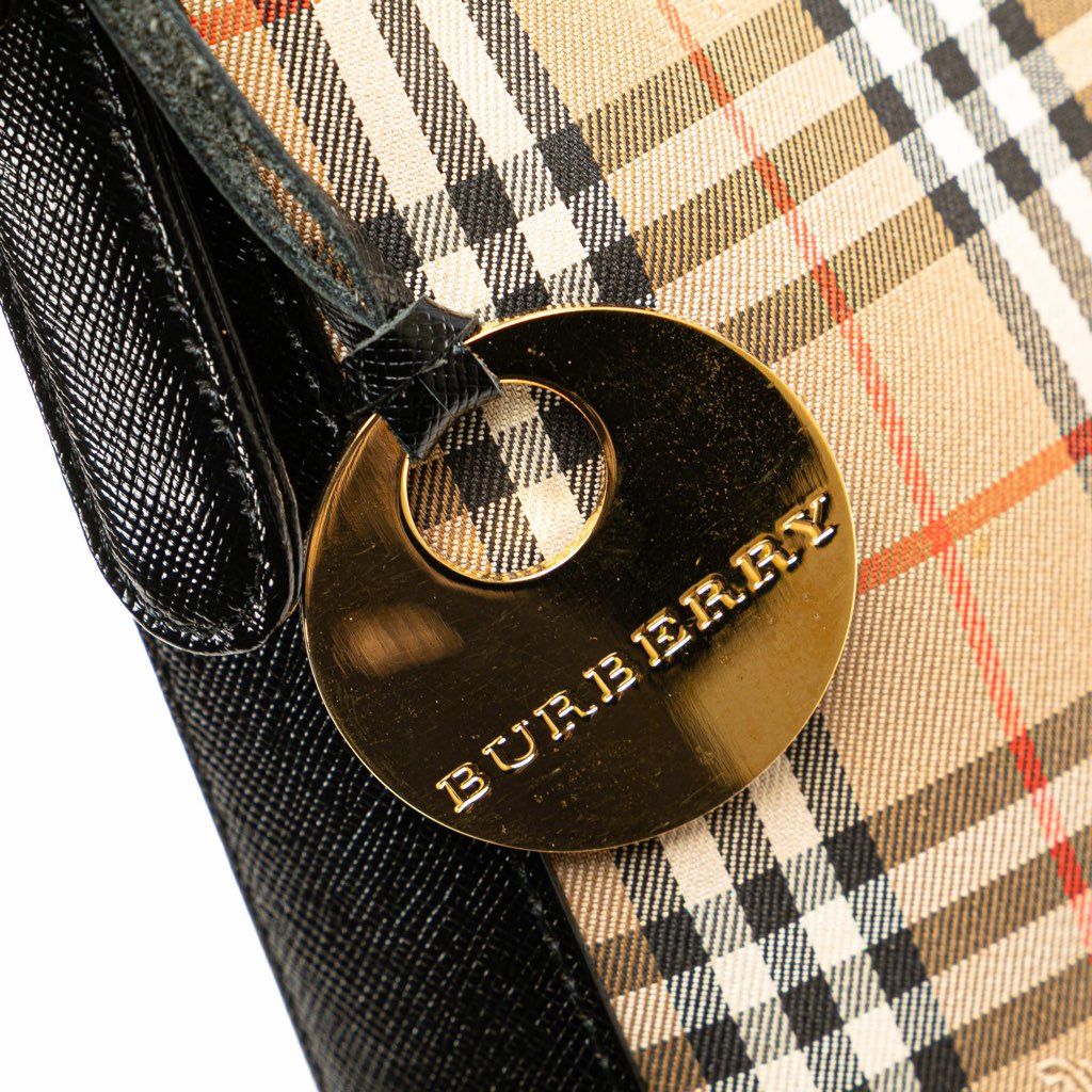 Burberry Haymarket Check Canvas Shoulder Bag - Detail 1
