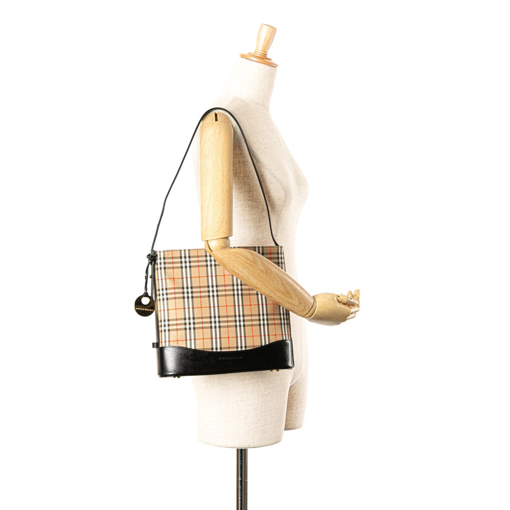 Burberry Haymarket Check Canvas Shoulder Bag - Image 12