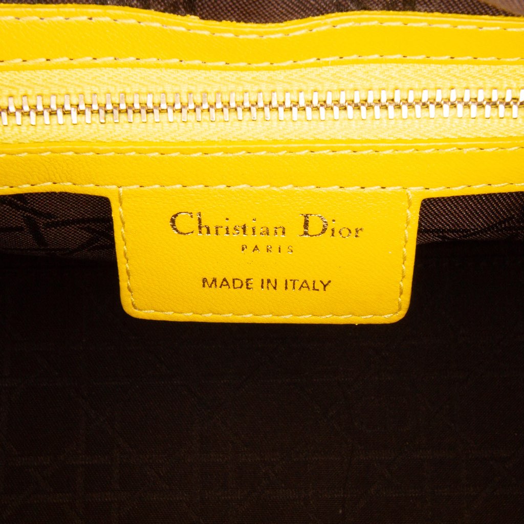 Dior Medium Lambskin Cannage Lady Dior - Side view
