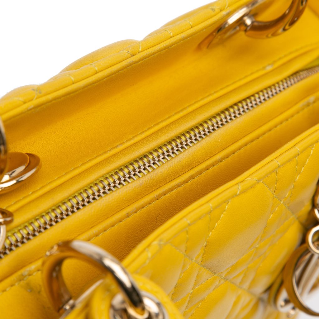 Dior Medium Lambskin Cannage Lady Dior - Image 10