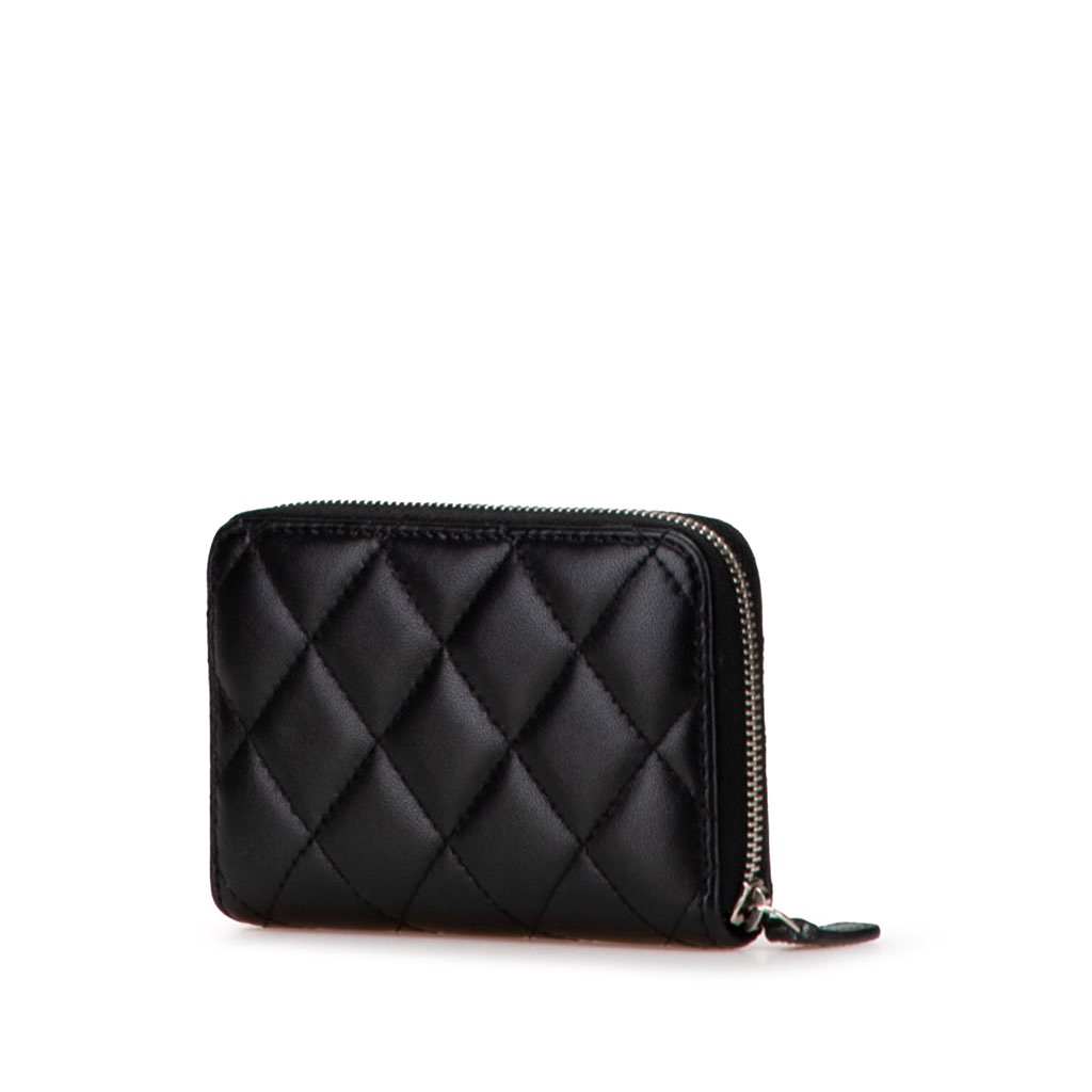 Chanel Quilted Lambskin CC Crystal Coin Pouch - Back view