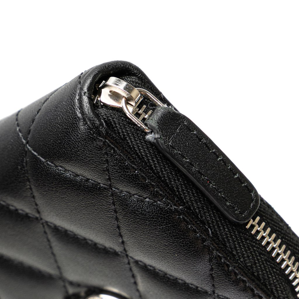 Chanel Quilted Lambskin CC Crystal Coin Pouch - Image 11