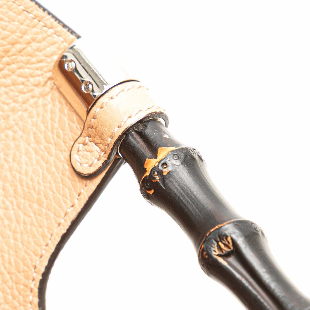 Gucci Medium Calfskin Bamboo Daily Shopper Satchel - Detail 2