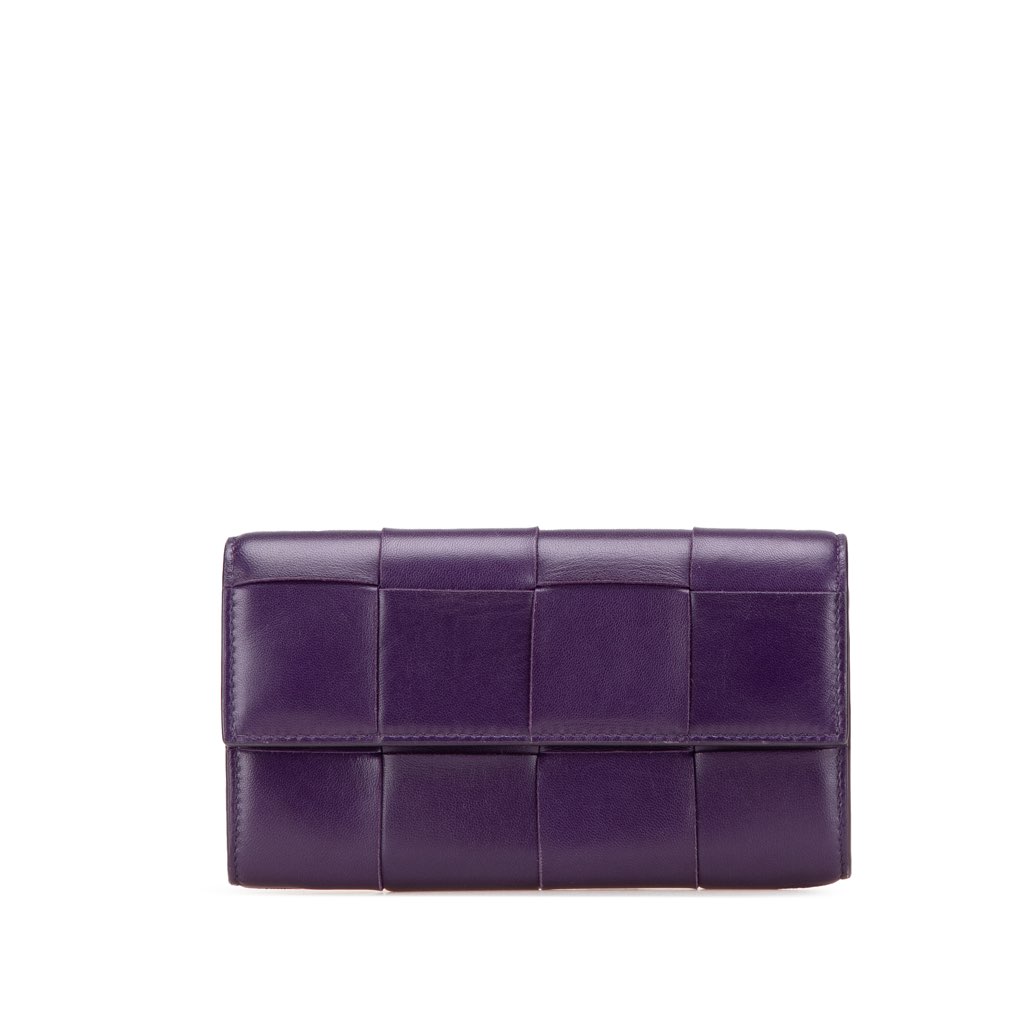 Bottega Veneta Nappa Maxi Intrecciato Long Wallet