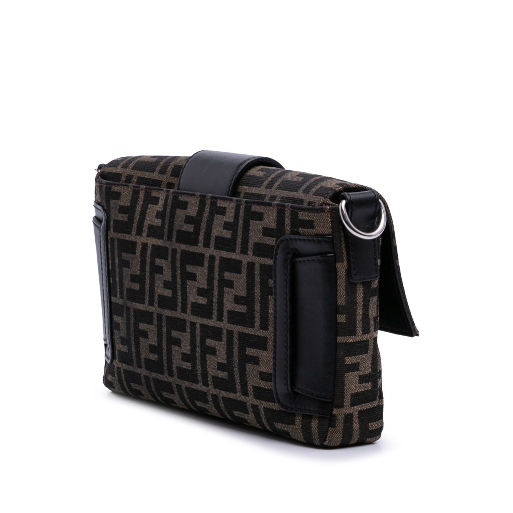 Fendi Zucca Canvas Convertible Baguette Satchel - Back view