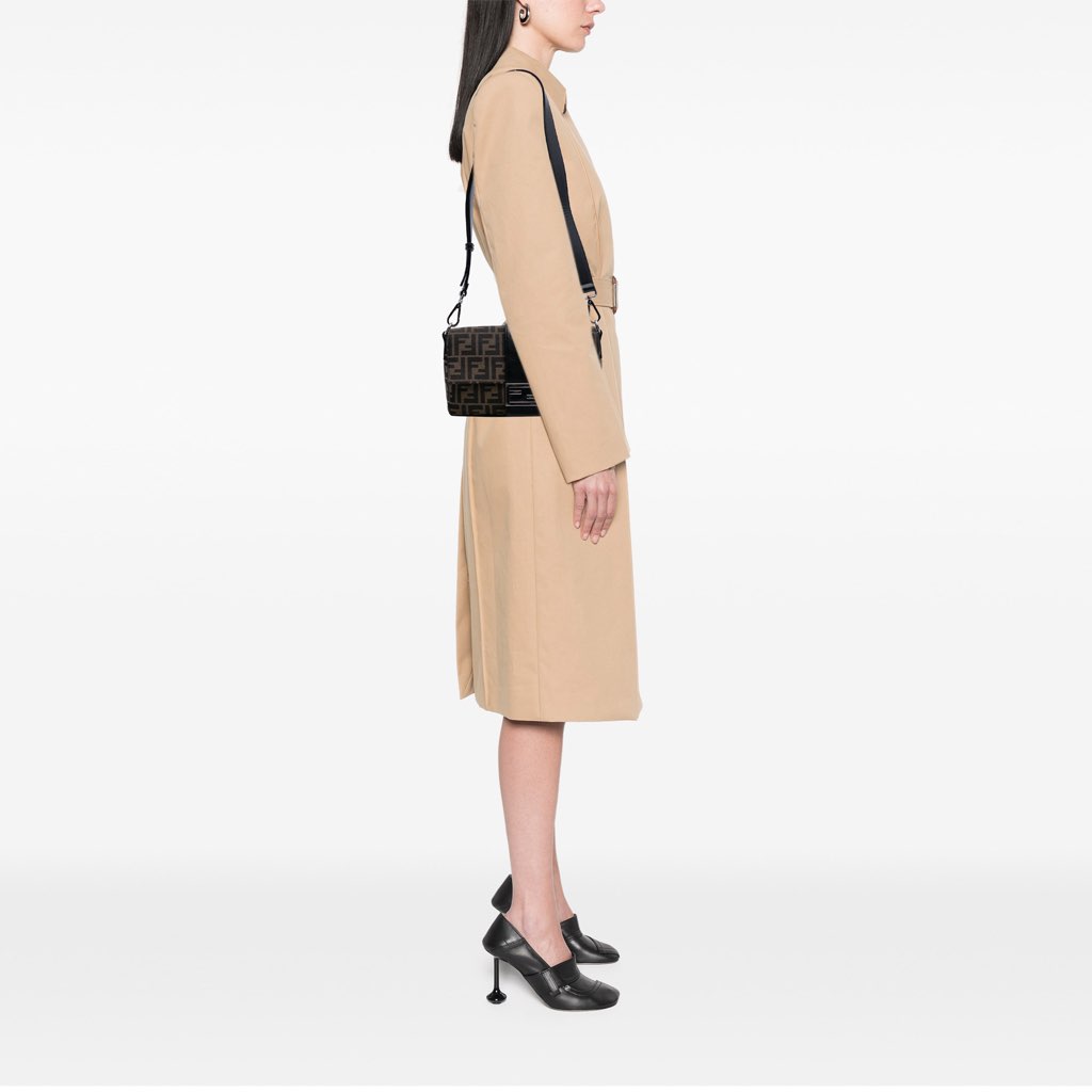 Fendi Zucca Canvas Convertible Baguette Satchel - Image 13