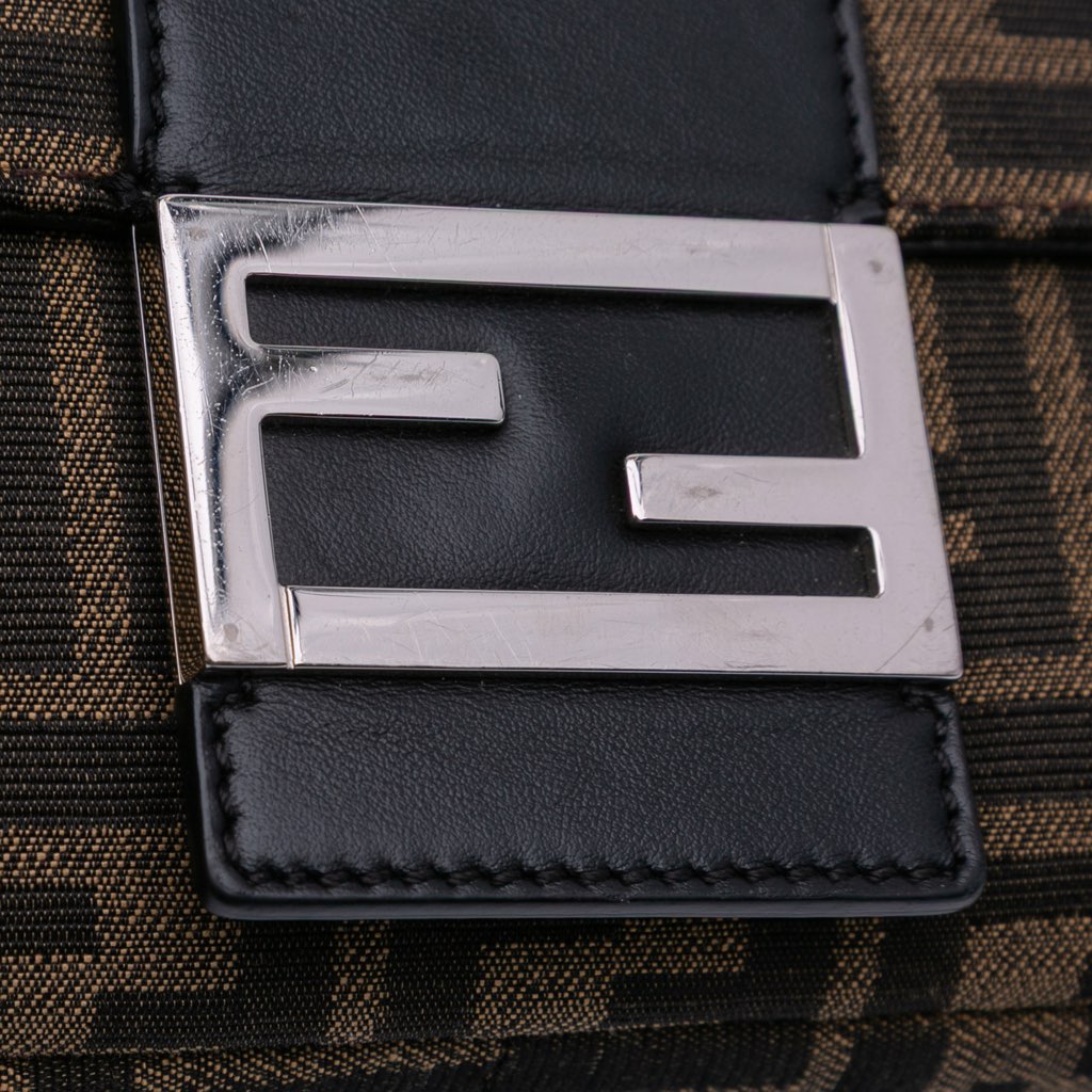 Fendi Zucca Canvas Convertible Baguette Satchel - Detail 2