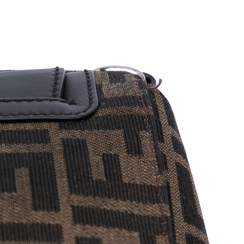 Fendi Zucca Canvas Convertible Baguette Satchel - Image 12