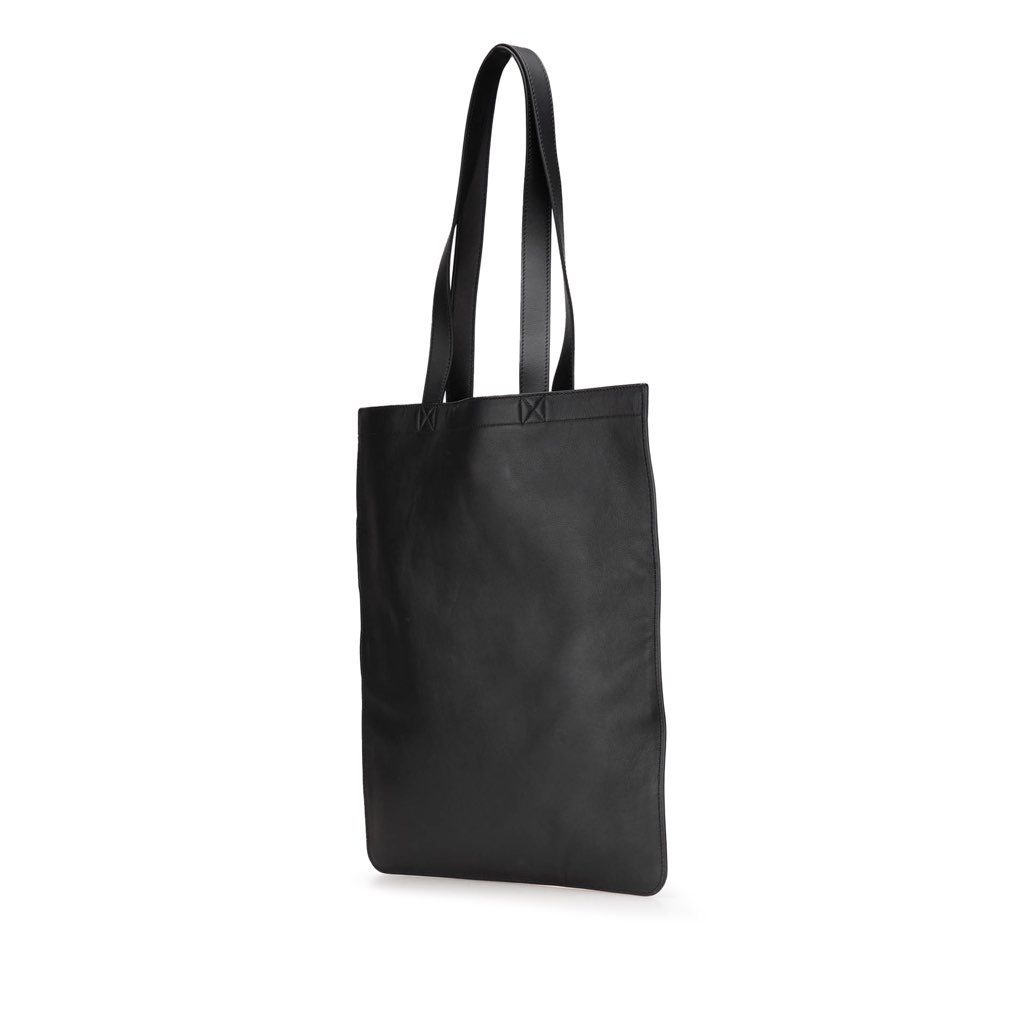 Fendi Embossed Leather Logo Shopper Tote - 2