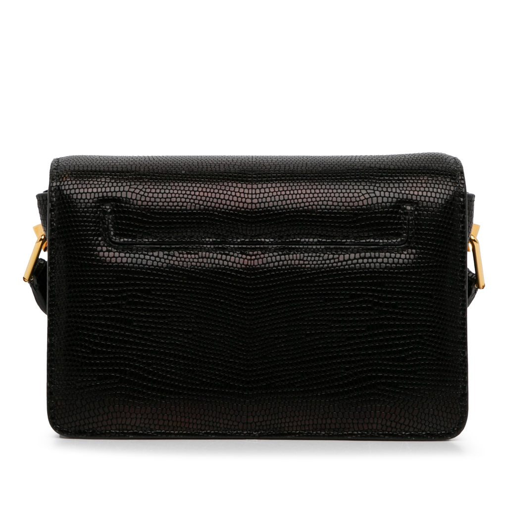 Tom Ford Small T-Clasp Lizard-Embossed Crossbody Bag - 4