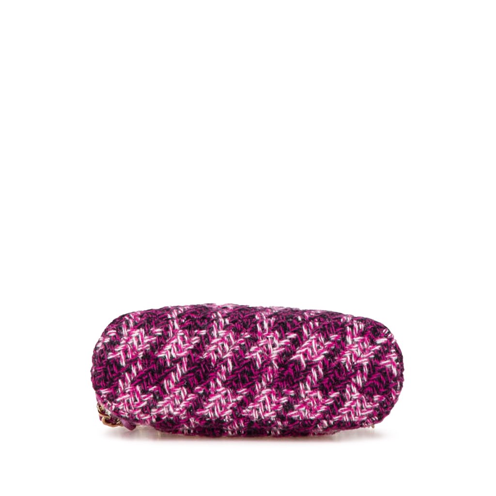 Chanel CC Tweed Houndstooth Clutch On Chain - Image 6