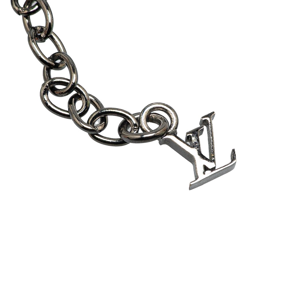Louis Vuitton Silver Plated LV Instinct Bracelet - Side view