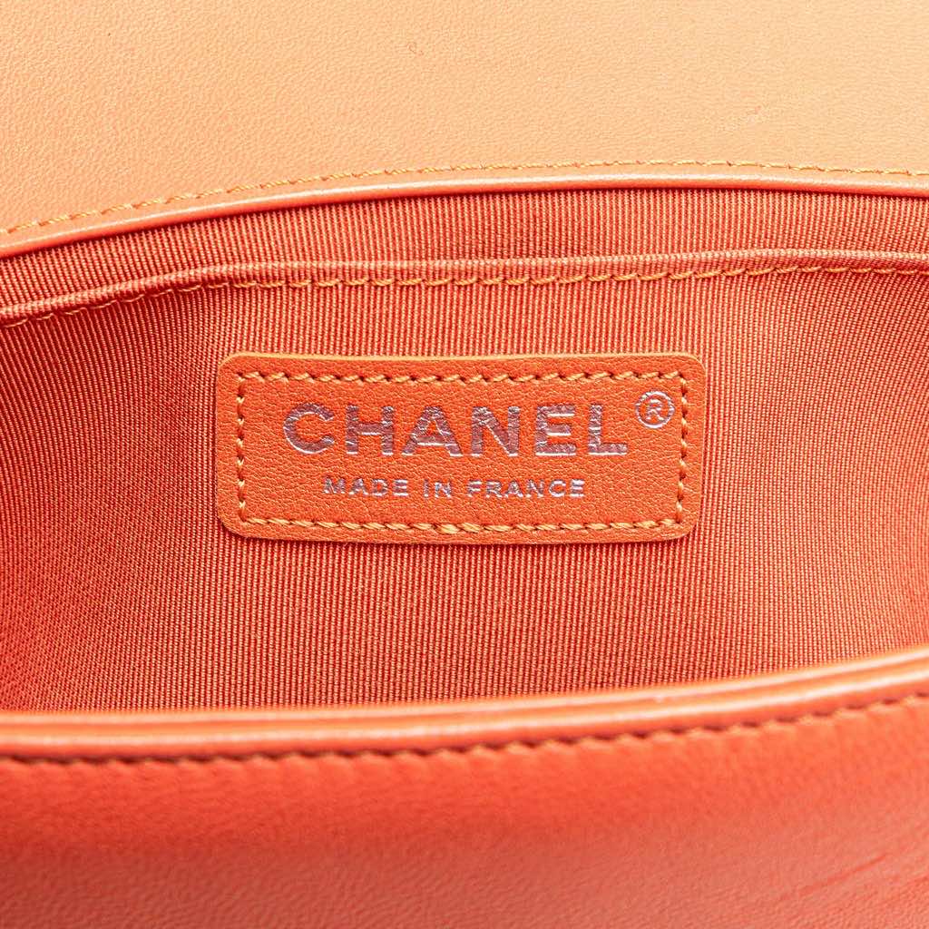 Chanel Small Tweed and Lambskin Boy Flap - Side view