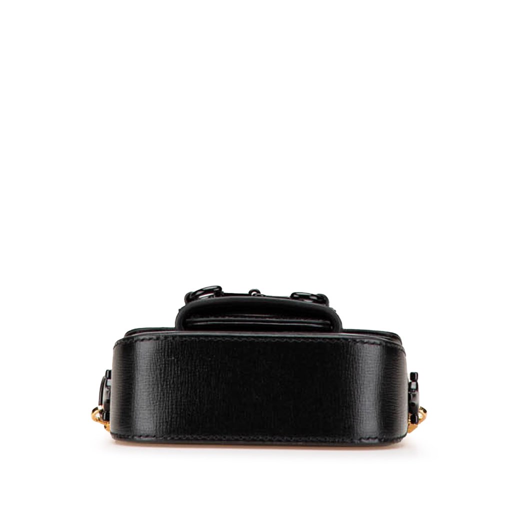 Gucci Mini Leather Horsebit 1955 Web Satchel - Image 6