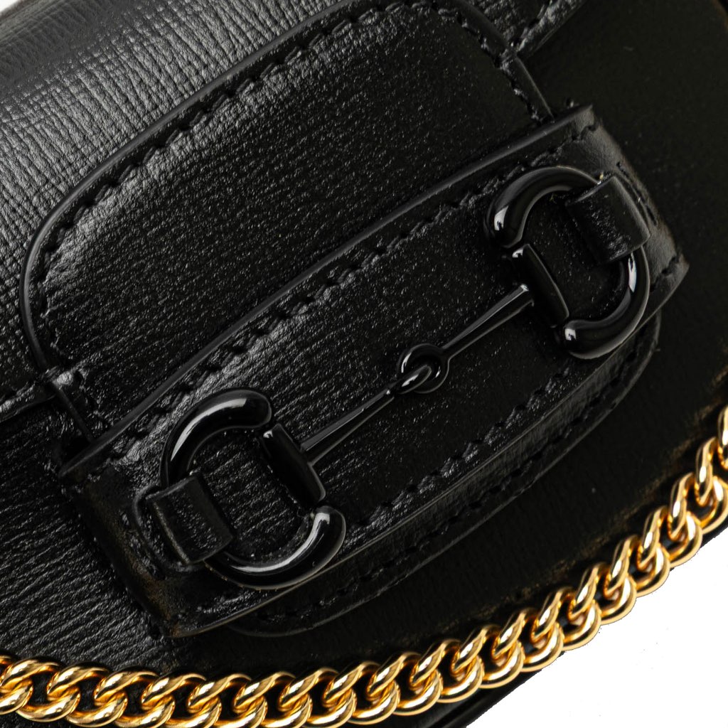 Gucci Mini Leather Horsebit 1955 Web Satchel - Detail 2