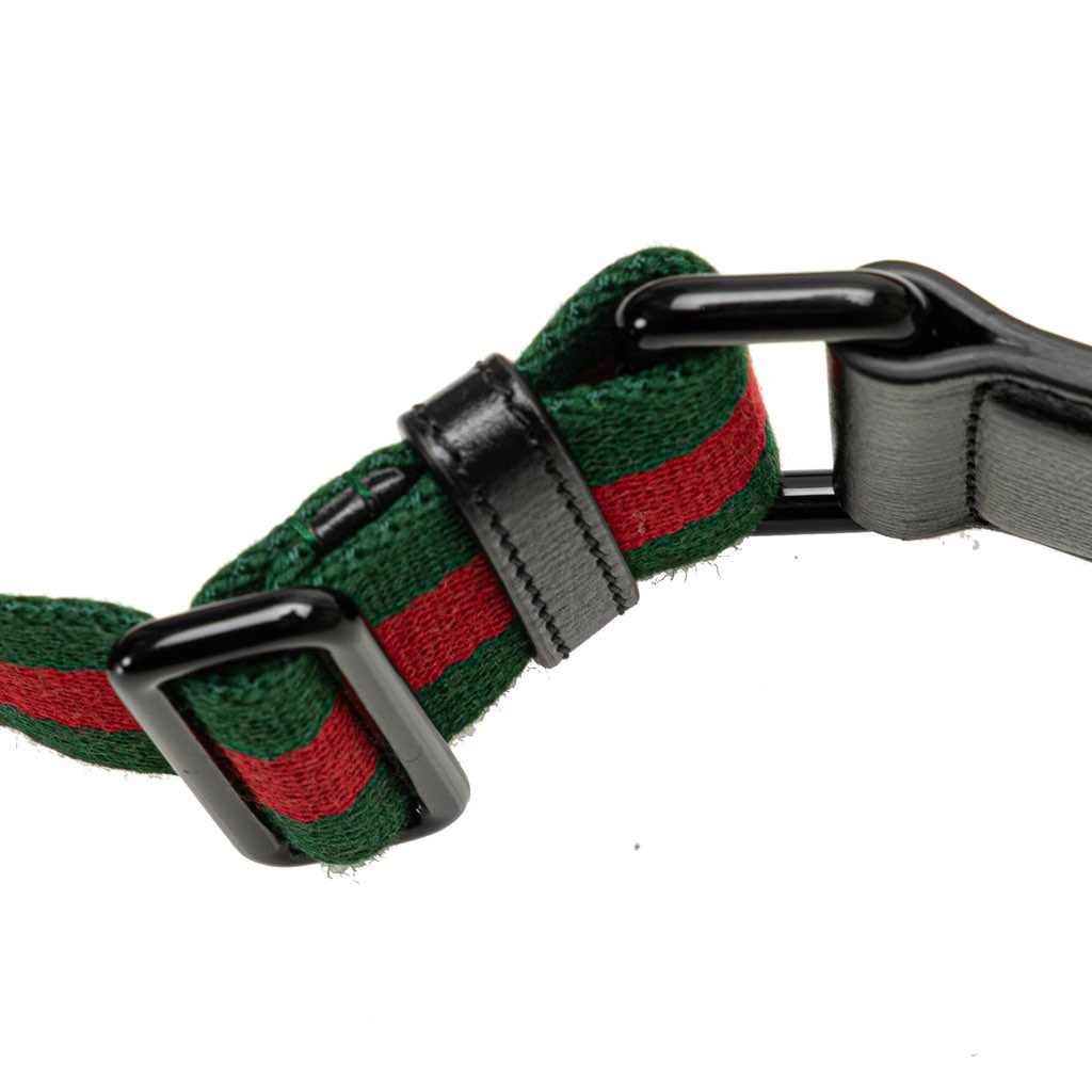 Gucci Mini Leather Horsebit 1955 Web Satchel - Image 10