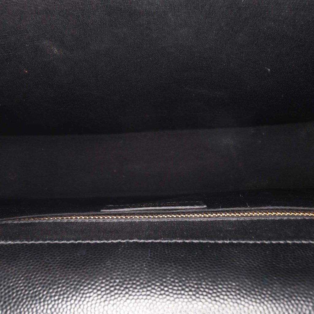 Saint Laurent Large Grain de Poudre Monogram Chevron Envelope Bag - 4