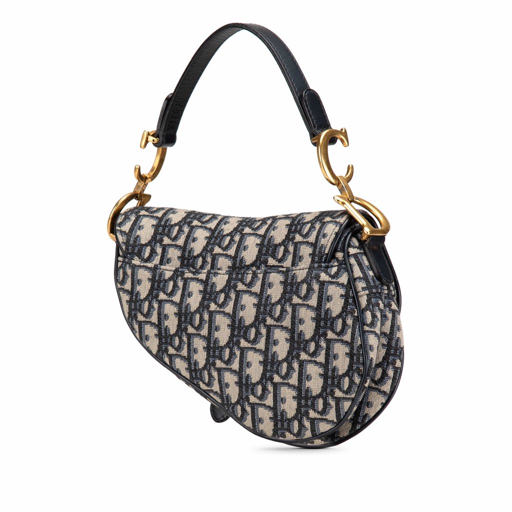 Dior Mini Oblique Canvas Saddle Bag - 2