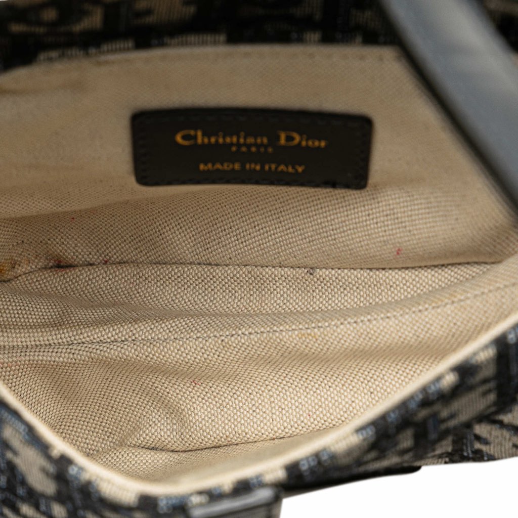 Dior Mini Oblique Canvas Saddle Bag - 4