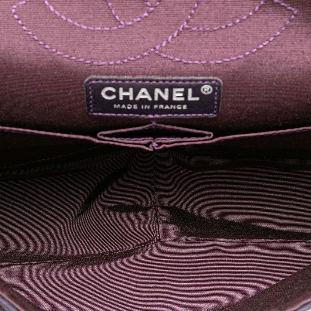 Chanel Reissue 2.55 Quilted Jersey Coco Croc Double Flap 226 - 4