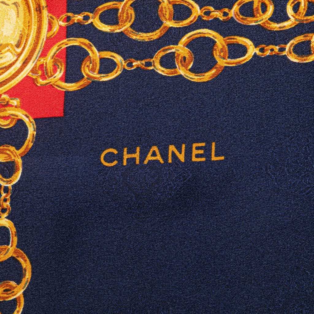 Chanel CC Chain Silk Scarf - Image 6