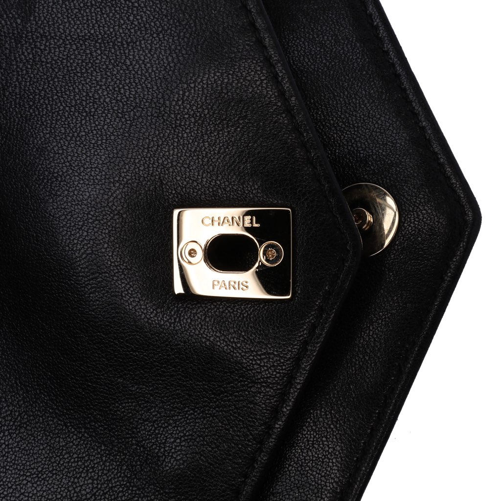 Chanel Mini Quilted Sheepskin Double Chevron Flap - Side view