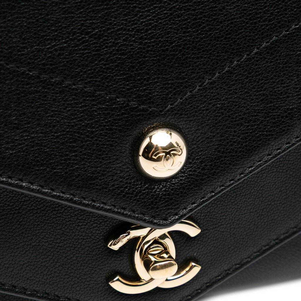 Chanel Mini Quilted Sheepskin Double Chevron Flap - Image 11