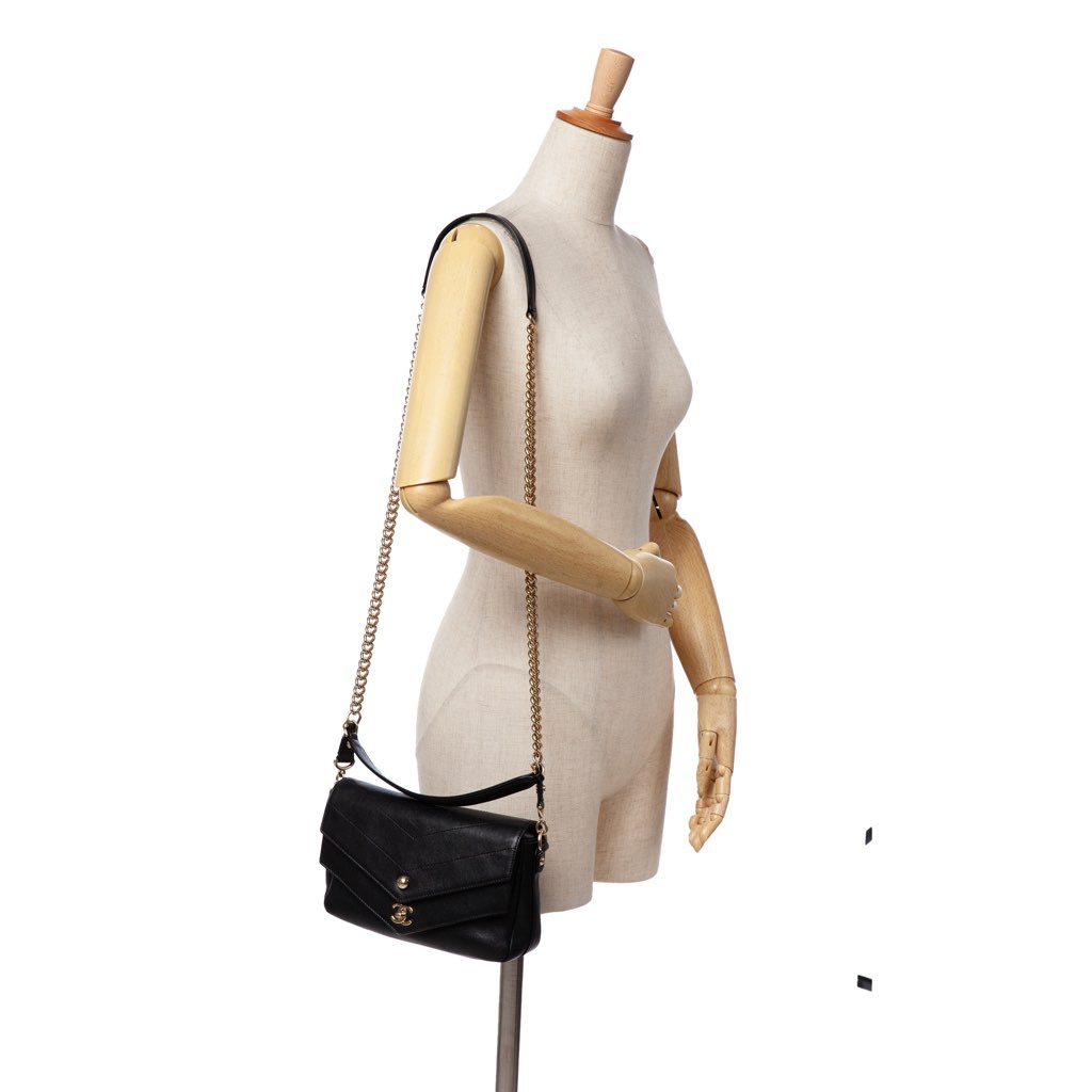 Chanel Mini Quilted Sheepskin Double Chevron Flap - Image 12