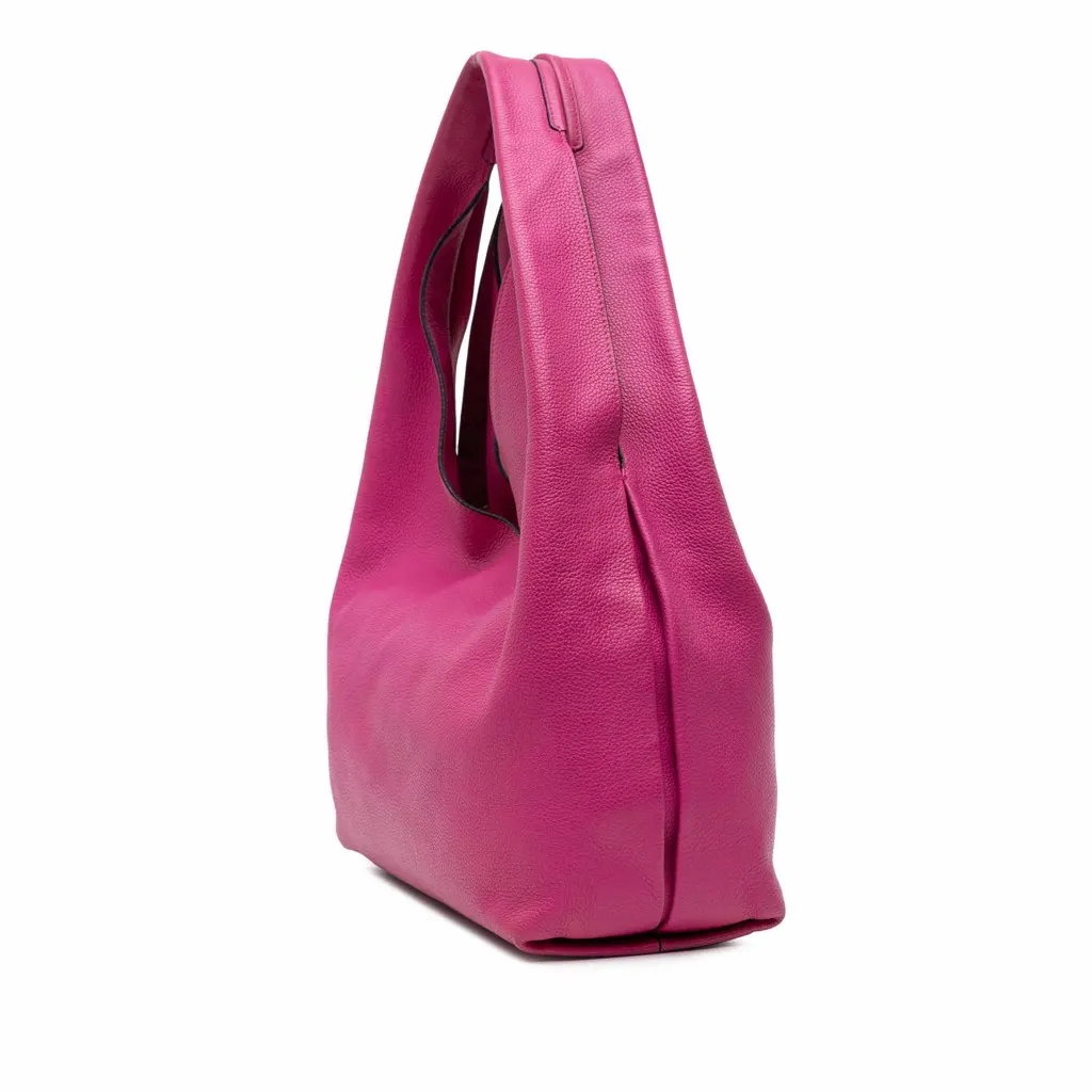 Loewe Leather Dunas Hobo Pink Leather Good - Back View